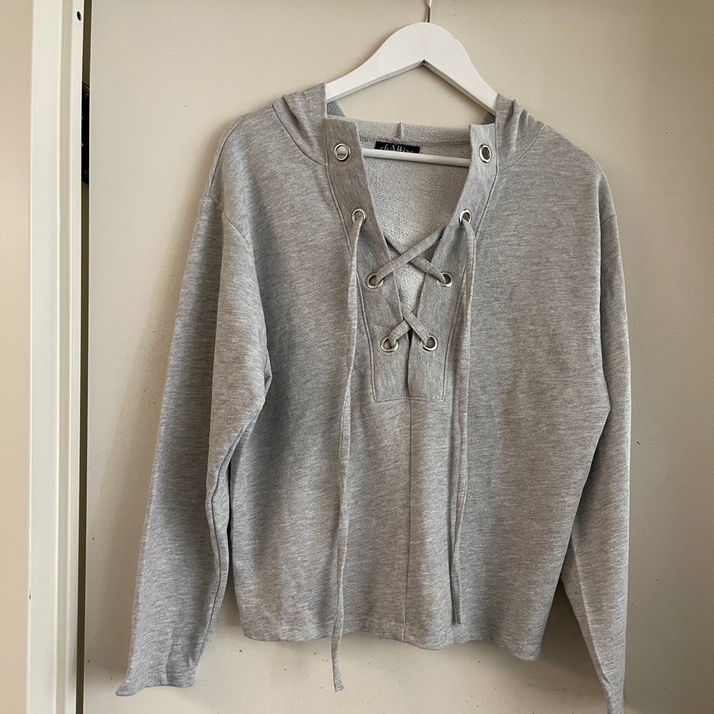 Heather Grey EK Hoodie Pullover - Picture 6 of 7